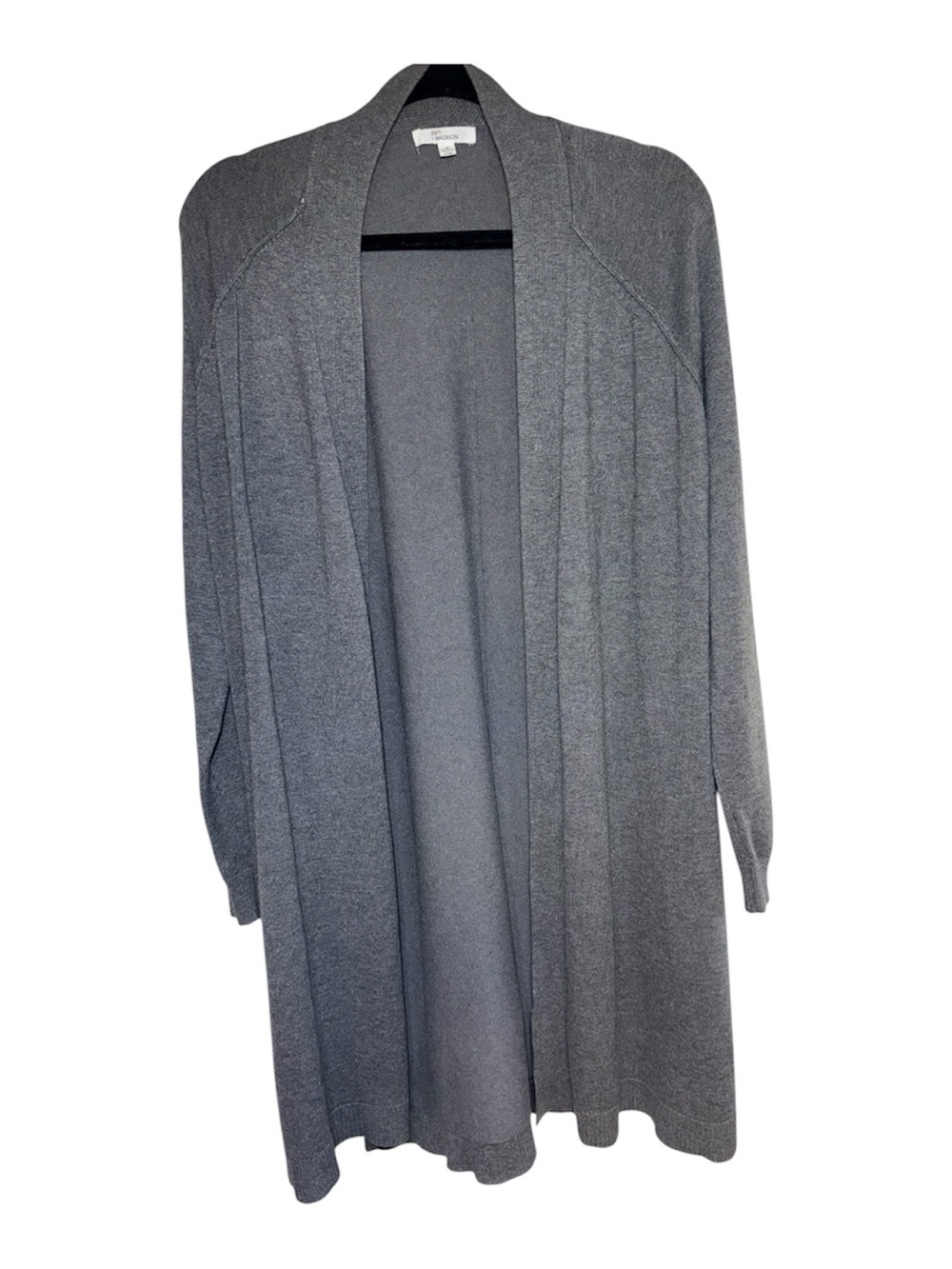 89th & Madison Gray Open-Front Long Cardigan